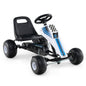4-Wheel Ride On Toy Pedal Go Kart for Kids with Steering Wheel and Safe Handbrake
