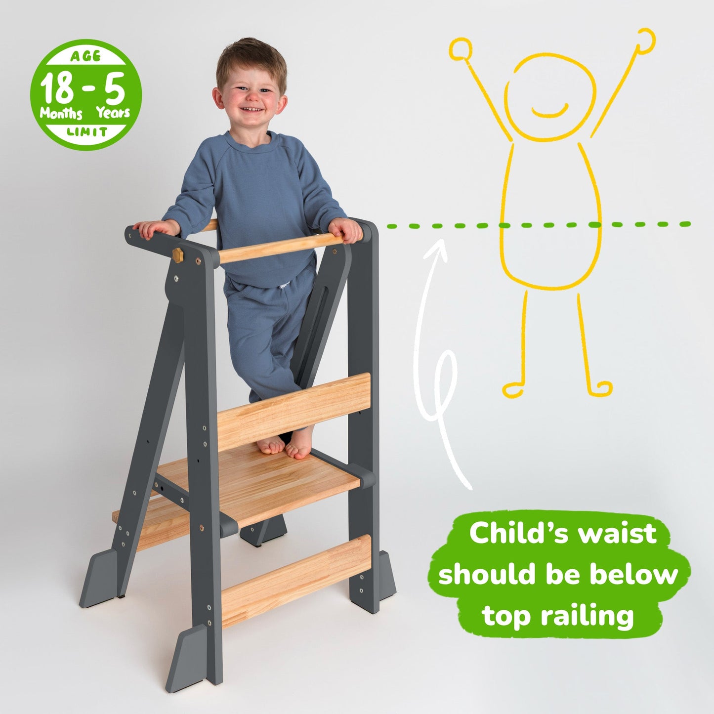 Adjustable Foldable Kitchen Tower