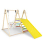 4-in-1 Indoor Jungle Gym with Baby Swing and Climbing Ramp