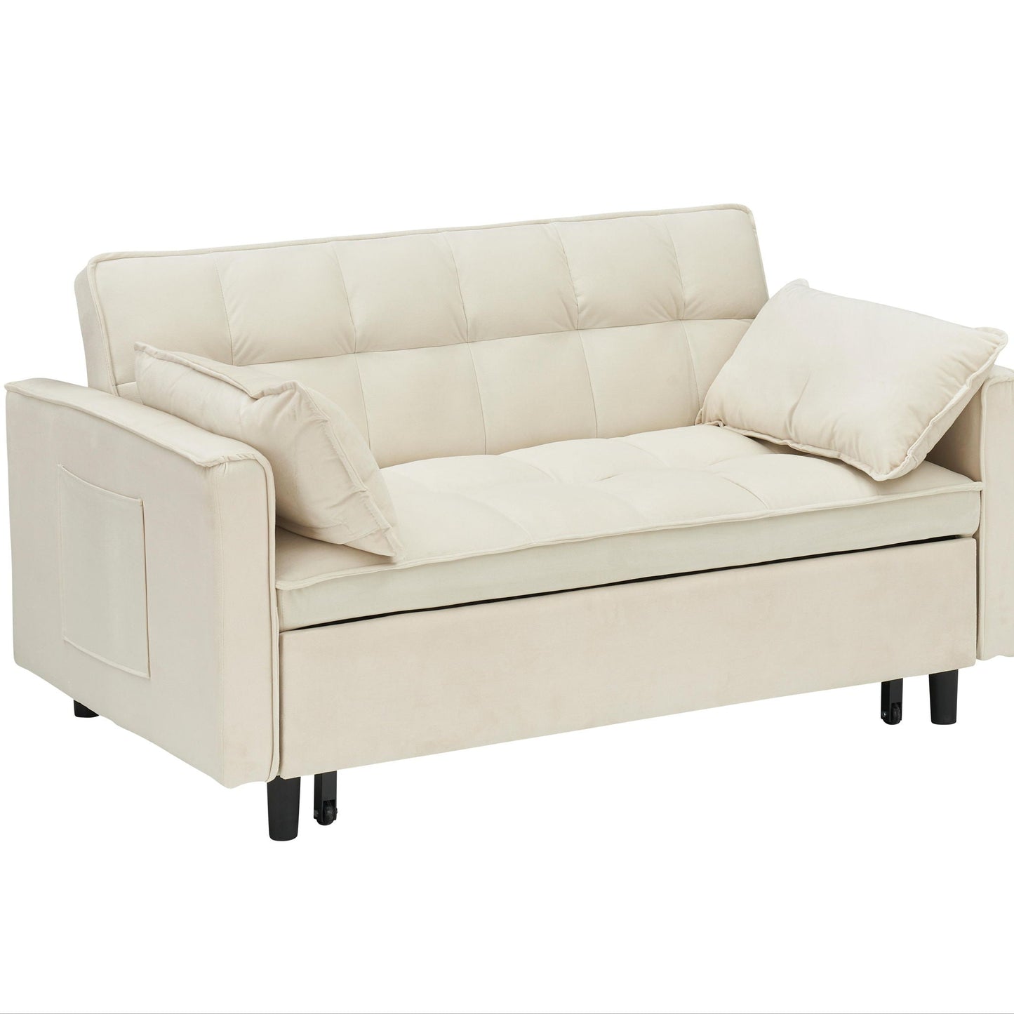 Sofa Bed With Pockets, 3 In 1 Convertible For Living Room
