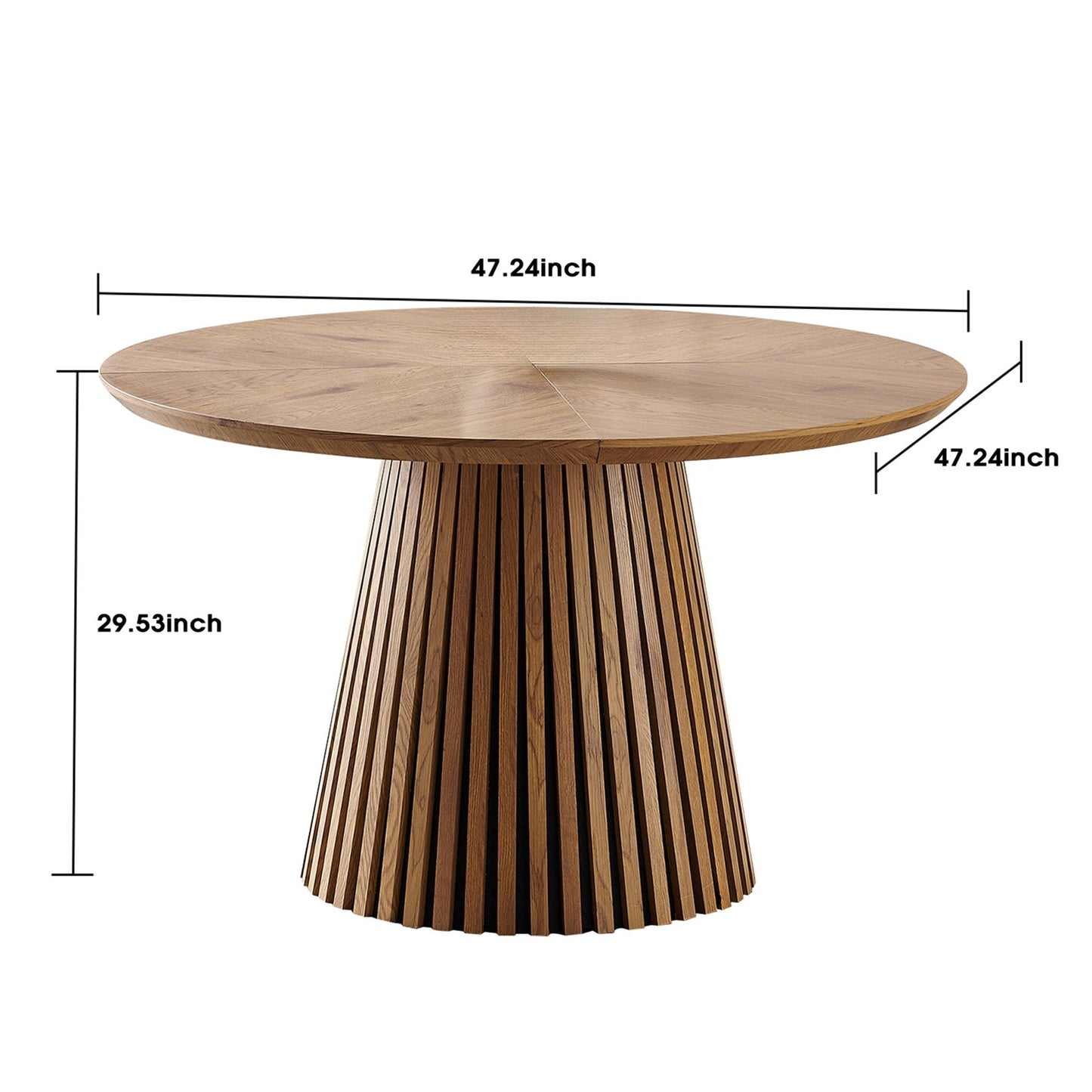 Round Dining Table For Dining Room - Natural Wood