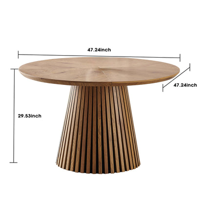 Round Dining Table For Dining Room - Natural Wood