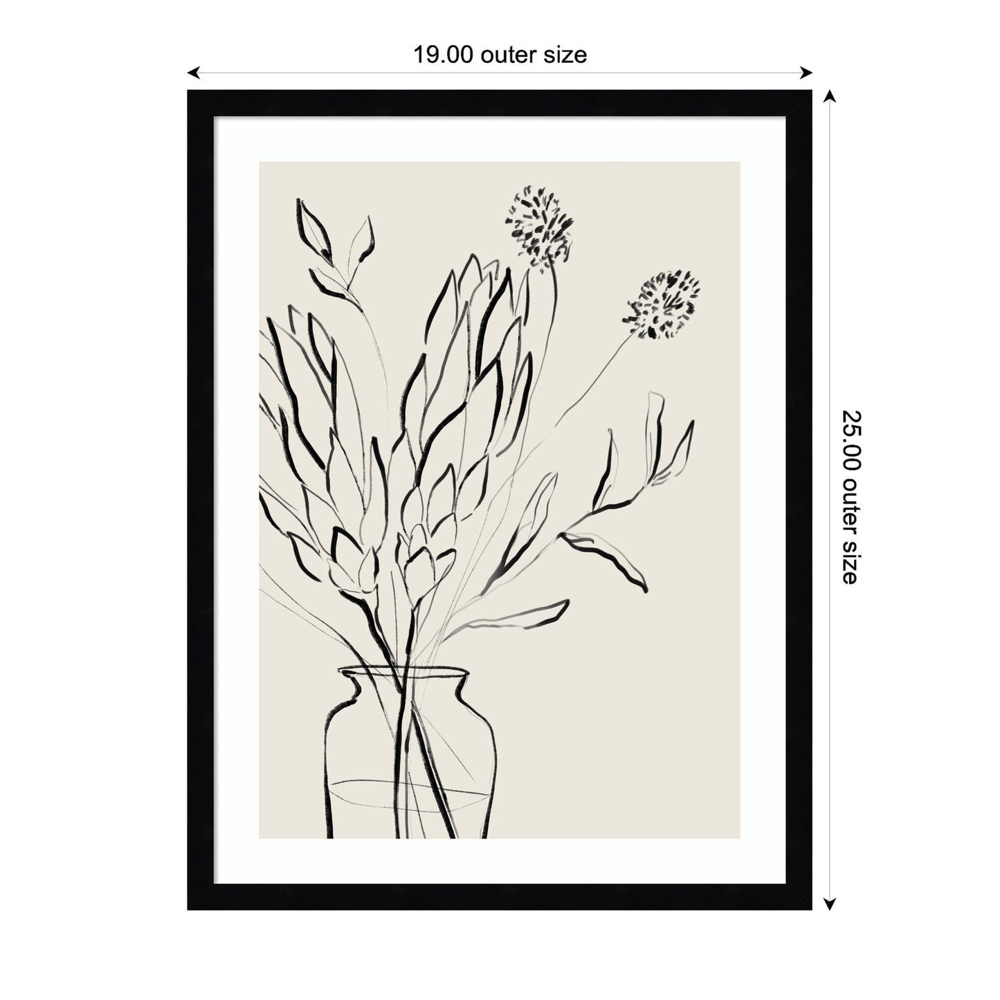 Protea Sketch No. 2 by Sara Berrenson Framed Wall Art Print
