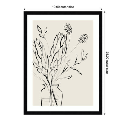 Protea Sketch No. 2 by Sara Berrenson Framed Wall Art Print