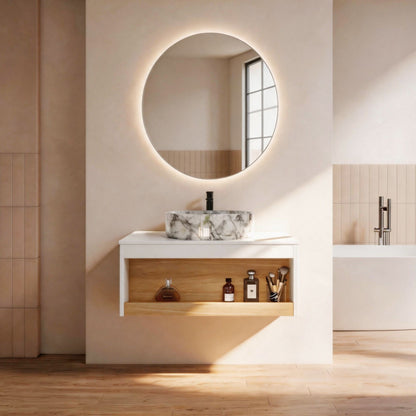 Floating Bathroom Vanity With Vessel Sink