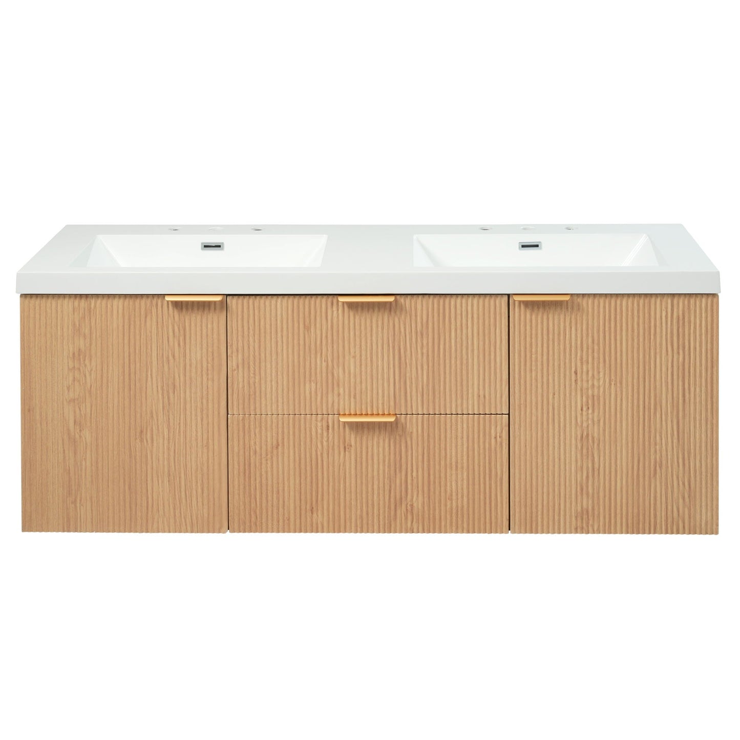 Modern Wall Mounted Bathroom Vanity, Soft Close Doors