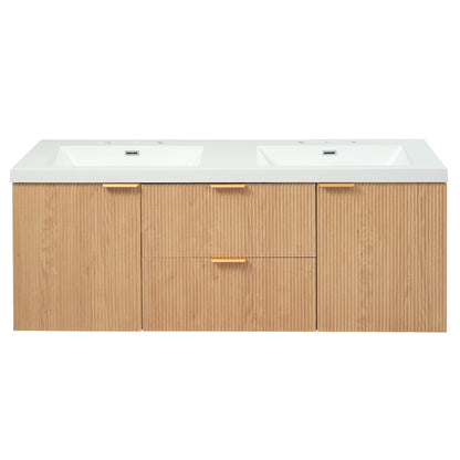 Modern Wall Mounted Bathroom Vanity, Soft Close Doors