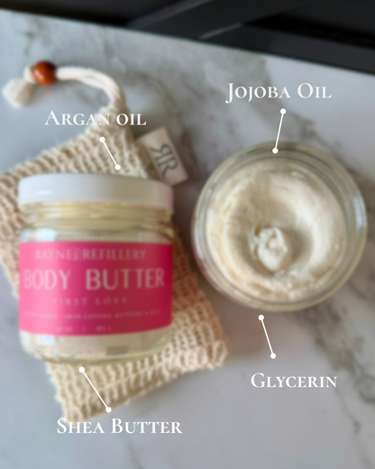 First Love Body Butter – Shea Butter & Argan Oil Peach & Hydrangea Moisturizer
