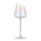 Slanted Iridescent Wine Glass, Single 15.8oz 9.84in Clear Glass