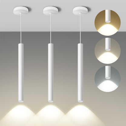 Modern Pendant Light Fixtures 3-Pack | Dimmable LED Kitchen Island Lighting, 2700K-6000K Adjustable, 15" Hanging Ceiling Lights