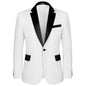 WYWK Men's White Prom Blazer One Button