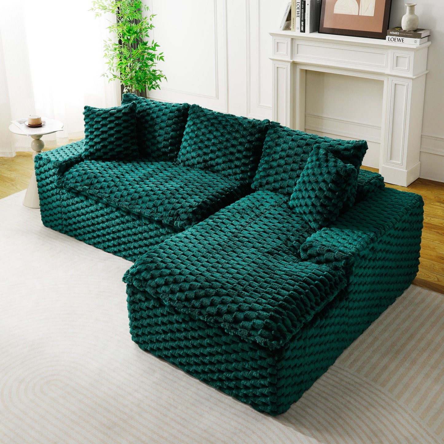 Modular Sofa, Convertible Twin Seat With Chaise Lounge