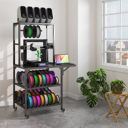 Heavy Duty 3D Printer Stand with Filament Storage Rack