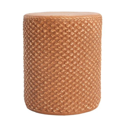Evie Outdoor Patio Round MGO Side Table Brown