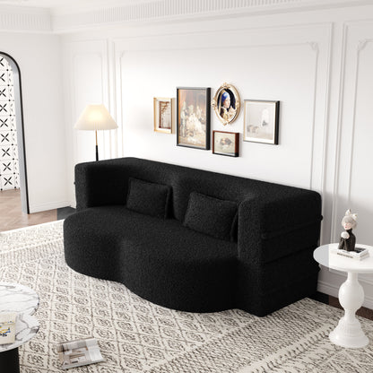 Modern Floor Sofa with 2 Pillows