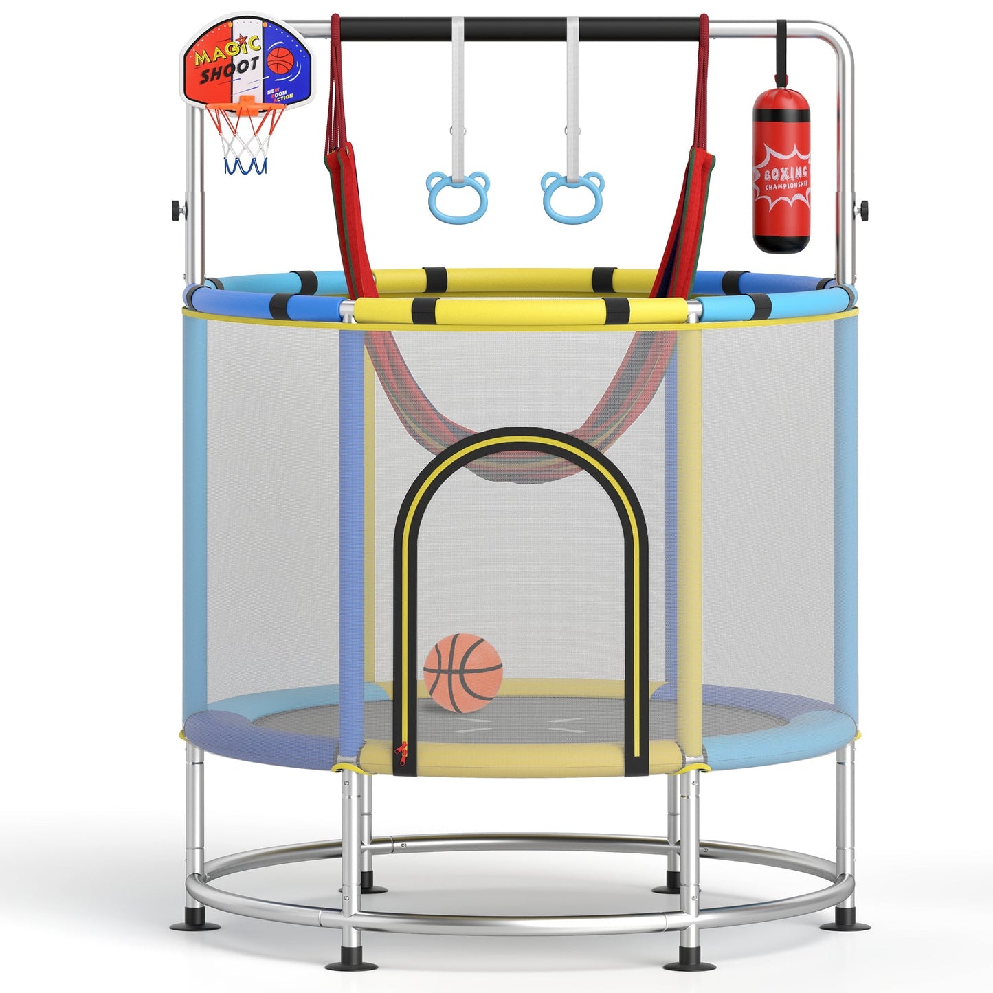 55" Kids Trampoline Gift for for 3-6 Years Old Boys and Girls