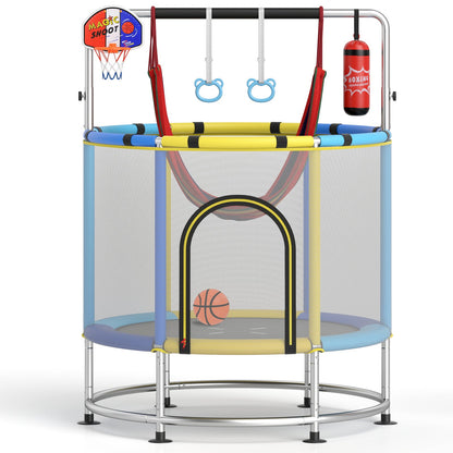 55" Kids Trampoline Gift for for 3-6 Years Old Boys and Girls