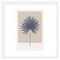 Muted Tan and Blue Colorblock Botanical Palm by The Creative Bunch Studio Framed Wall Art Print