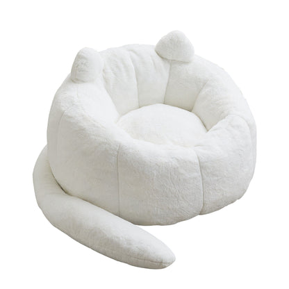 Cat Shaped Bean Bag Sofa With Long Tail