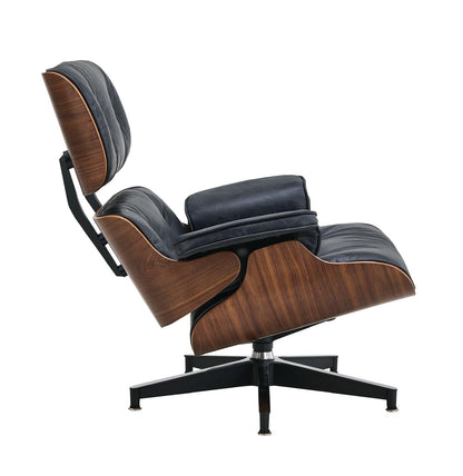 Luxury Lounge / Office Chair with Ottoman – Top Grain Leather