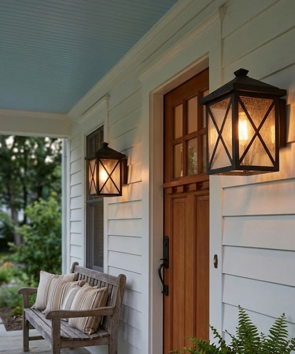 Leonis 10"High 1-Light Black Finish with Seeded Glass Shade Outdoor Wall Lantern