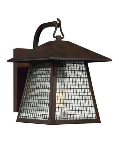 12" High, 1-Light Valiant Bronze Finish with Clear Seedy Glass Outdoor Wall Lantern