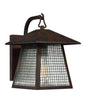 12" High, 1-Light Valiant Bronze Finish with Clear Seedy Glass Outdoor Wall Lantern