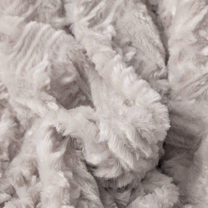 DaDalogy Lavender Grey Faux Fur Sherpa Throw Blanket