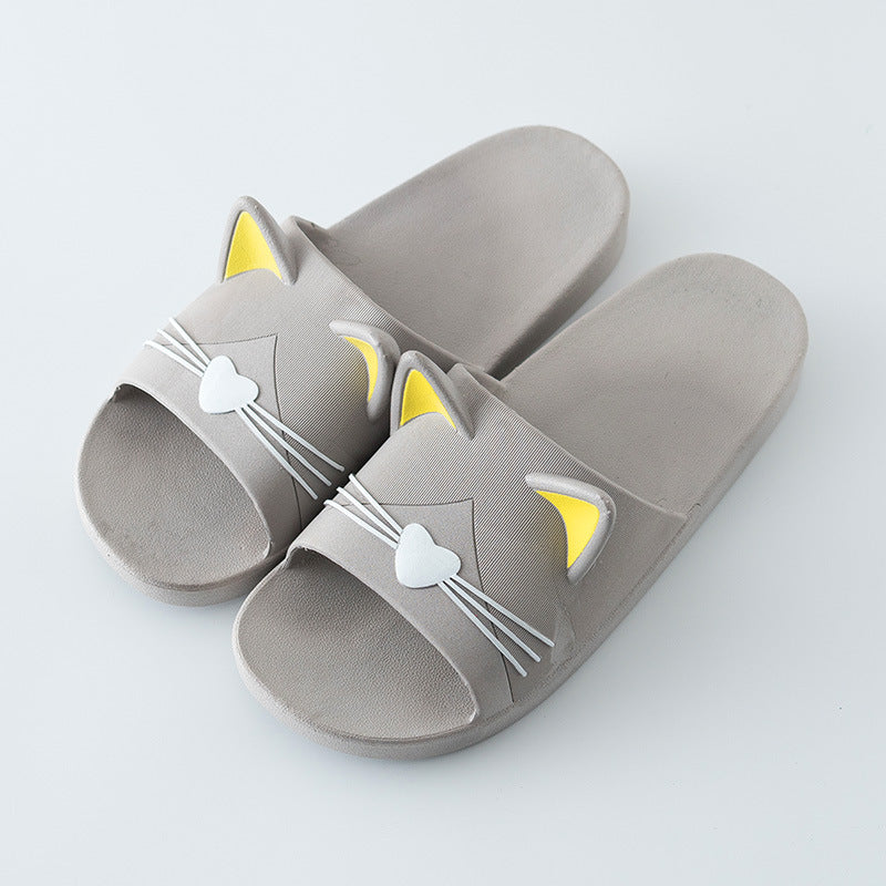 Women Summer Slippers Beach Slide Sandals Cats Flip Flops Soft Sole Comfortable Couple Slippers For Women Quick Drying Bathroom Slippers Pillow Slides Non Slip Soft Thick Sole Open Toe Soft Slippers