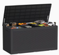 75 Gallon Heavy-Duty Outdoor Deck Box – Waterproof Patio Storage Box with Hinged Lid, Lockable & Easy Assembly