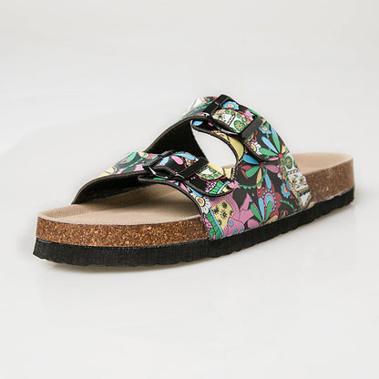 Soft Casual Slippers Women Summer Beach Slides Slippers Flip Flops Non-slip Buckle Strap Girls Indoor Outside Shoes Adjustable Double Buckle Strap Casual Comfort Footbed Slides Sandals For Indoor And Outdoor Beach