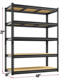 Heavy Duty Metal Garage Shelving Rack 2000lbs 4/5/6-Tier Steel Shelf 60"/72"/84"