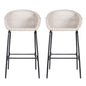 Ladd Outdoor Metal Wicker Barstool Set of 2 - Light Gray