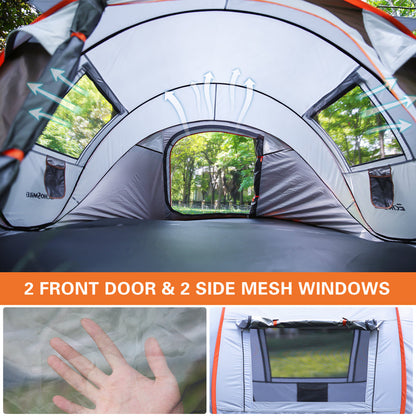4–6 Person Pop-Up Camping Tent | Instant Setup, Waterproof & Windproof Family Tent with Mesh Ventilation
