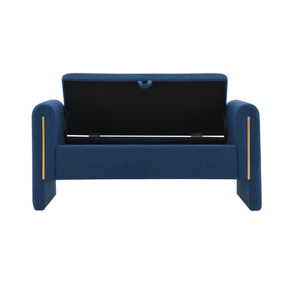 Modern Teddy Upholstered Large Bed End Bench With Arms And Storage
