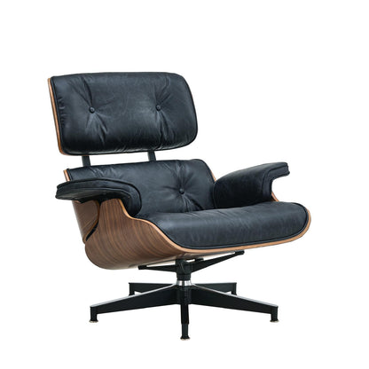 Luxury Lounge / Office Chair with Ottoman – Top Grain Leather