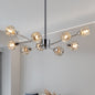 28" Modern Crystal Chandelier With 9 Lights