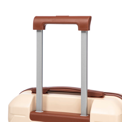 14'/20' 2-Piece Beige ABS Spinner Wheel Luggage Set