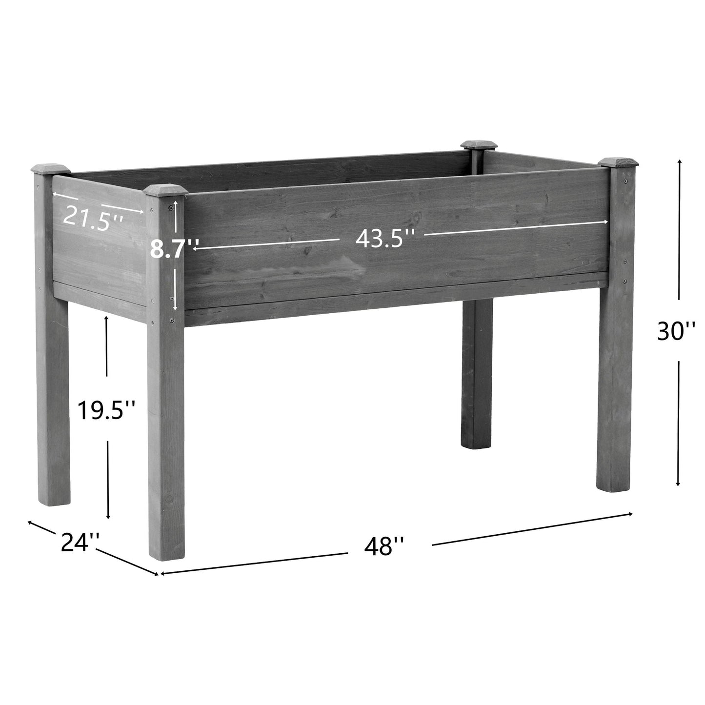Elevated Raised Garden Bed For Outdoor