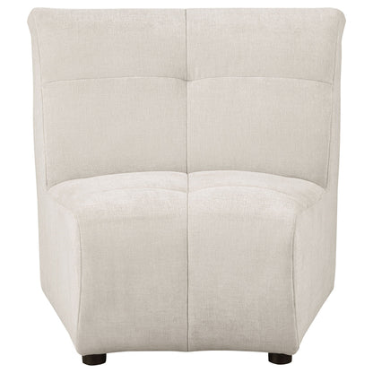 Oliver - 5 Piece Upholstered Sectional Sofa With Curved Silhouette - Ivory