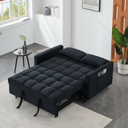 Sofa Bed With Pockets, 3 In 1 Convertible For Living Room