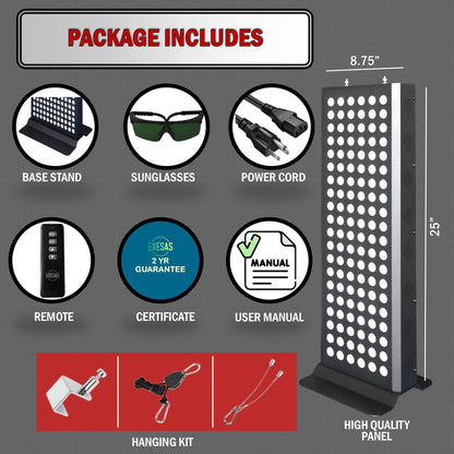 EXESAS 120 LED, 600W Dual-Chip, Red Light Therapy Device for Full Body, 4-Wavelengths Infrared LED Panel for Skin, Weight, Pain, Wellness