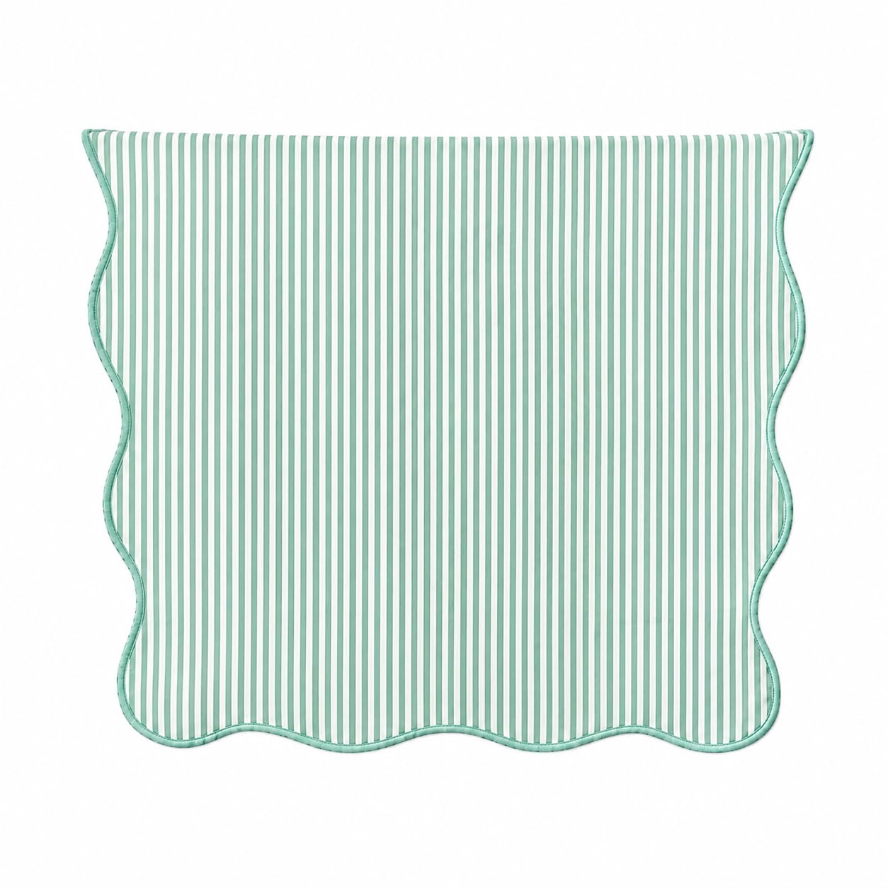 Fennco Styles Scalloped Stripe Table Runner 16 X 72 Inch - Lined Farmhouse Decorative Table Cover for Kitchen, Dining Room, Holiday & Everyday Home Décor (Natural)