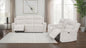 Kennett 2-piece Chenille Power Reclining Sofa Set Ivory
