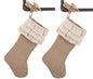 Fennco Styles Capucine Ruffled Holiday Design Burlap Holiday Décor Christmas Stocking 13" W x 19" L