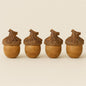 Fennco Styles Decorative Rustic Resin Acorn 5" H Sculpted - Tabletop Small Natural Acorn for Christmas, Holiday, Home, Desk, Mantel and Office Decor