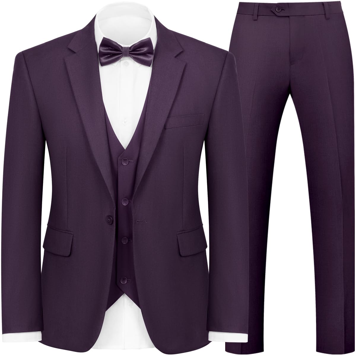 WYWK Men's Classic Three-piece Formal Suit