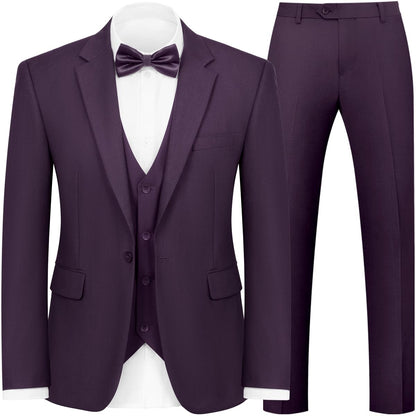 WYWK Men's Classic Three-piece Formal Suit