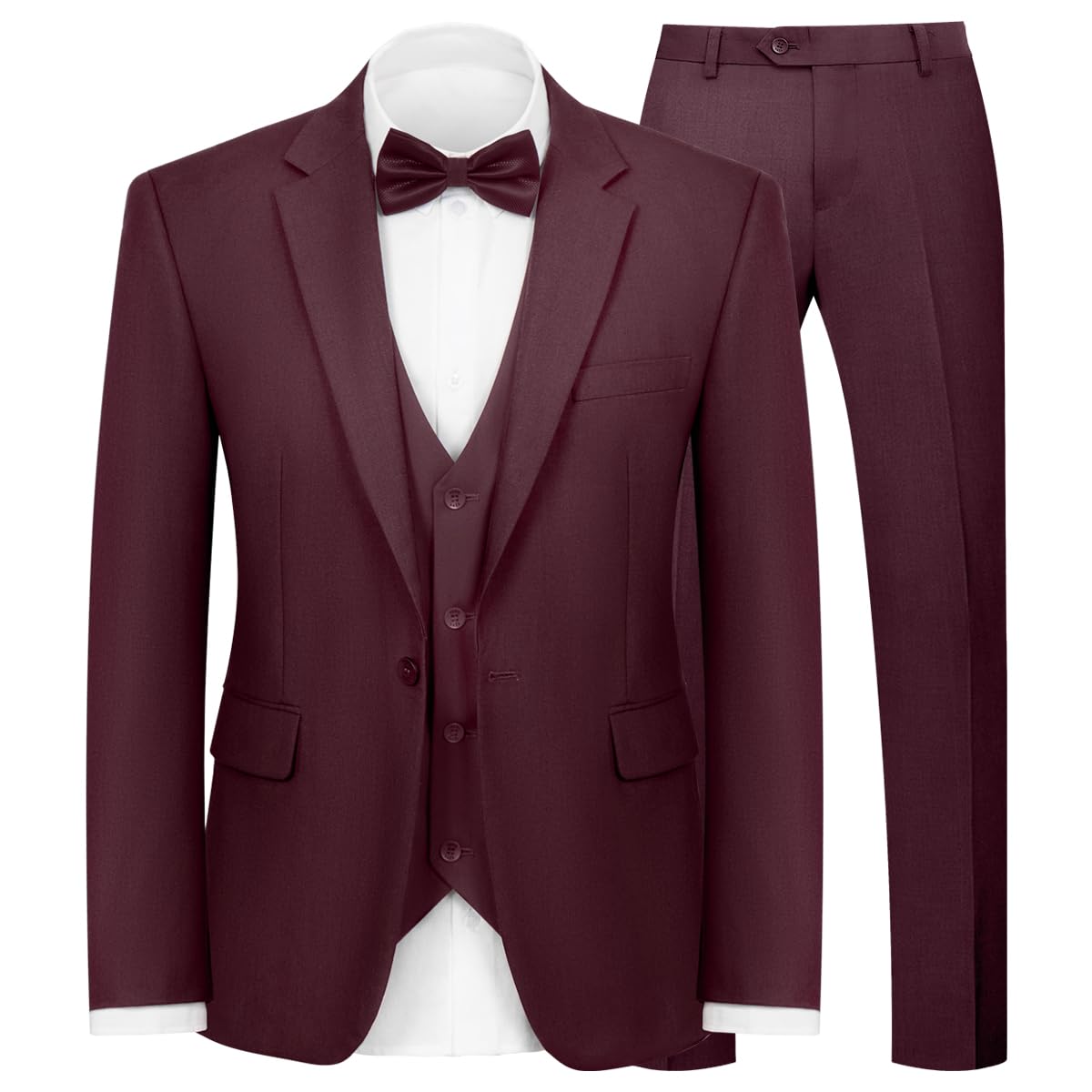 WYWK Men's Classic Three-piece Formal Suit