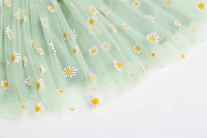 stylesilove Baby Toddler Girls Sleeveless Fruit Daisy Mesh Tulle Flower Girl Dress Birthday Wedding Party Tutu Sundress